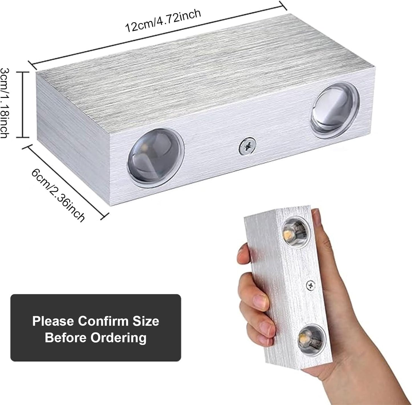 Applique Da Parete Interno Led per Camera Da Letto Lampada Da Parete Interni 4W Luci per Corridoio Luce Sa Parete Luce Muro Scale Interne Illuminazione per Soggiorno 3000K Bianco Caldo