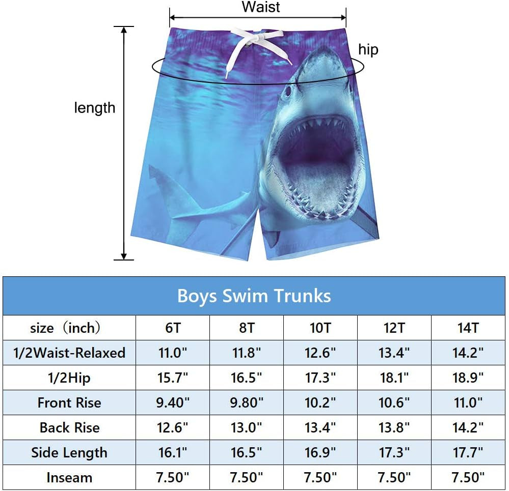 Pantaloncini Da Bagno Bambino Ragazzi 3D Graphic Costume Da Bagno Estate Asciugatura Veloce Pantaloncini Da Spiaggia Con Fodera in Rete 6-14 Anni