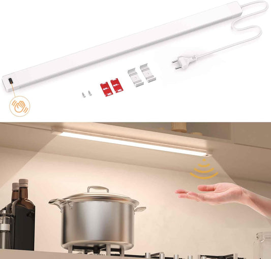 SIBI - Lampada Da Incasso a LED, Dimmerabile, 41 Cm, Luce Bianca Neutra, Con Sensore Senza Contatto, per Armadio, Scaffali, Banco Da Lavoro, 473 Lm, 4000 K