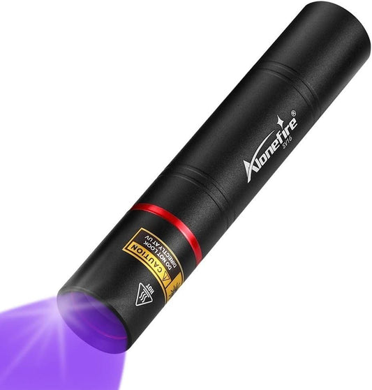 SV16 5W Piccola Torcia UV 365Nm USB Ricaricabile Ultravioletto Luce Nera Mini Macchia Minerali Denaro Rilevatore per Fluorescina Resina Di Urine Con Presa Elettrica, Batteria 2600Mah