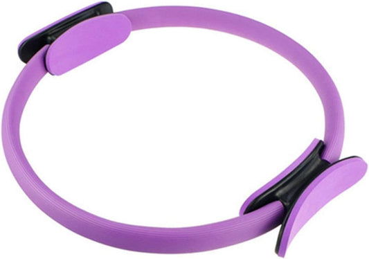 Anello per Pilates Manico Confortevole Anello Antiscivolo Resistente per L'Allenamento Sportivo per Le Donne Cerchio Di Resistenza Cinetica Fitness Cerchio Di Yoga(Viola)