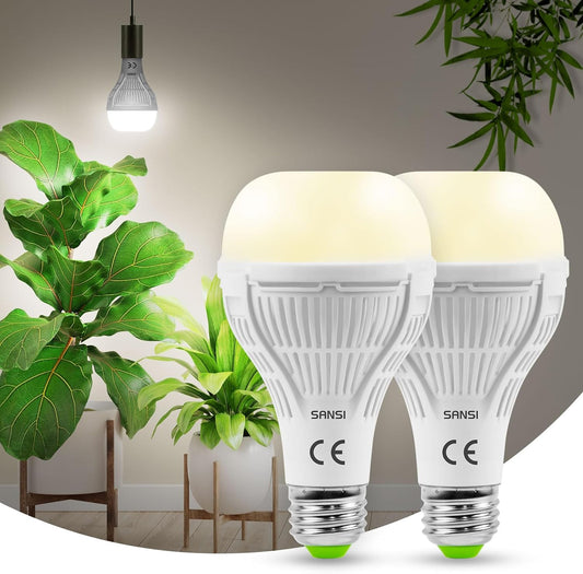Lampada per Piante LED E27, 15W Spettro Completo Luce Di Coltivazione Da Interno, Equivalente 200W (PPF 27Μmol/S, Angolo Di Luce 120°, Copertura Vegetale 2X2 Piedi Quadrati) - 2Pack