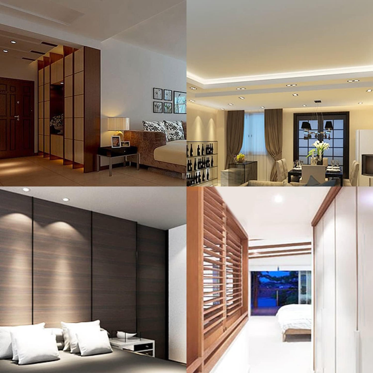 Cornice Faretto Incasso Cartongesso Gu10,Portafaretto Da Incasso Rotondo Bianco,Faretti Led Da Incasso per Cartongesso Incl.Portalampada Gu10,Orientabili a 35°,Per 50Mm LED E Alogeno,Set Da 20