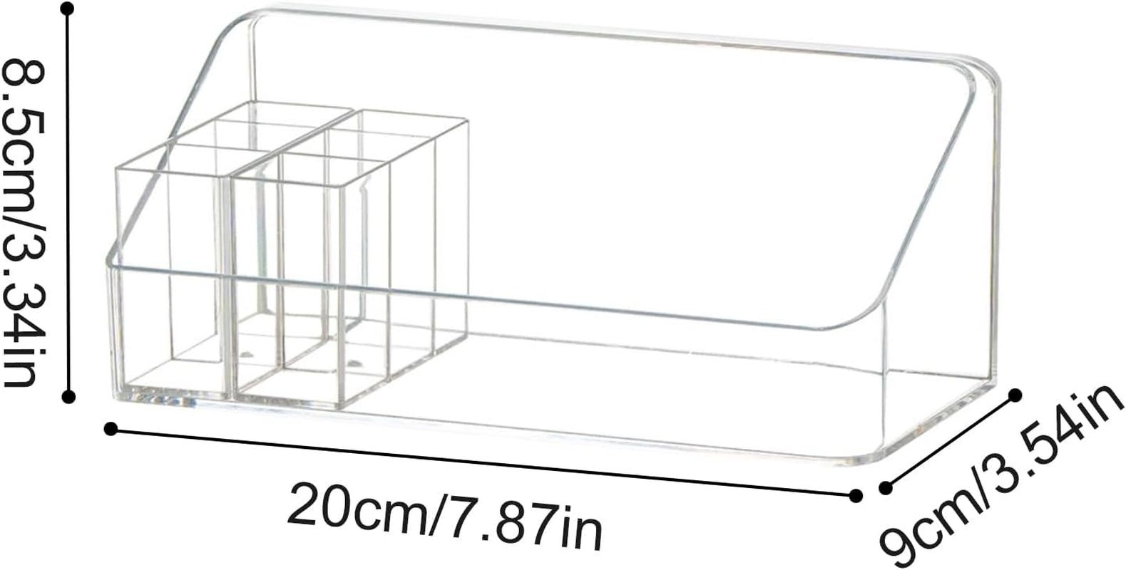 Organizer per Trucchi a 3 Vie, Utilizzabile Sotto Il Mobile Da Parete, Con 2 Divisori Rimovibili, per Bagno, Camera Da Letto, Trasparente