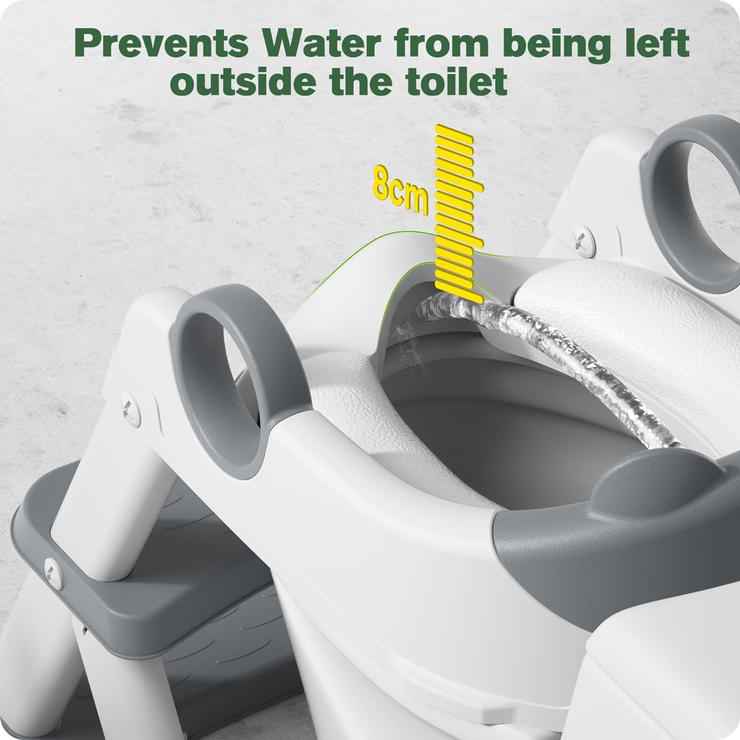 Riduttore Wc per Bambini, Sedile Rialzato per Bambini Maschi E Femmine, Sedile WC Portatile Pieghevole per Bambini, Pedana Antiscivolo Anti-Spruzzo, Scala per Sedile Del Water
