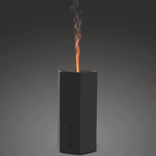 Diffusore Di Oli Essenziali E Di Aromi Senza Fili Effetto Fiamma, Ricaricabile, Luce Regolabile, Spegnimento Automatico - Diffusore Ambiente Elettrico per Yoga, Casa, Ufficio, Camera Da Letto