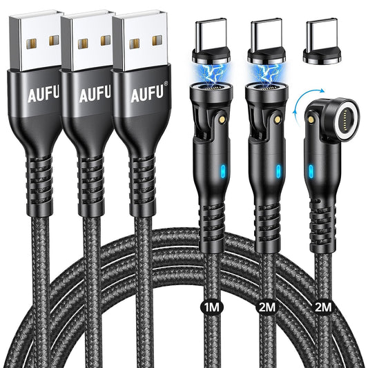 9 Pin Cavo Magnetico [1M+1M+2M], Cavo Di Ricarica Magnetico USB C Caricabatterie Magnetico Cavo Dati Magnetico Compatibile Con Smartphone Tablet