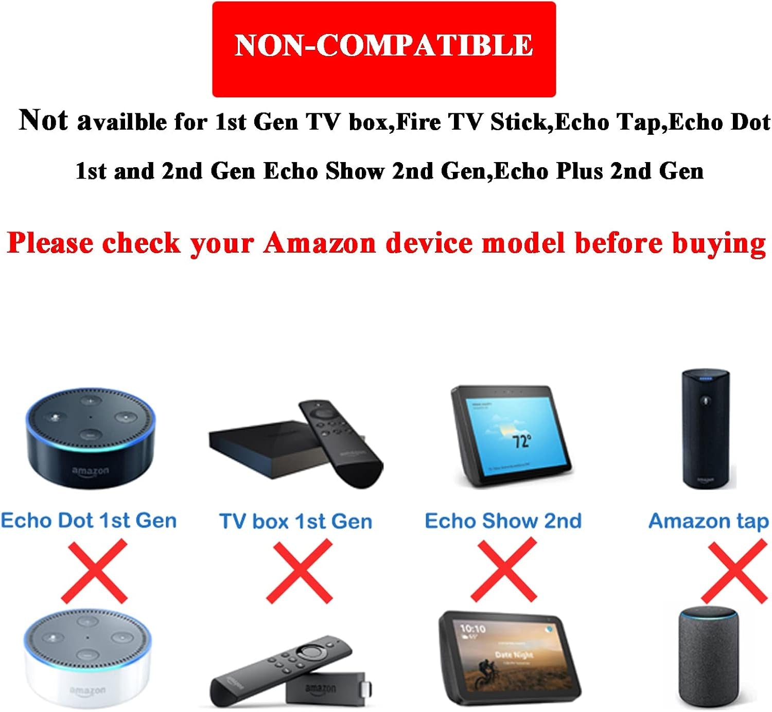 Gonine 15W Adattatore Di Alimentazione per Amazon Echo Dot, Echo Dot 3A Generazione, Cavo Fire TV Cube