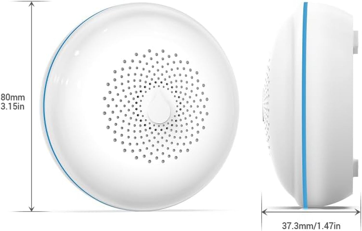 Tuya GS156 - Rilevatore D'Acqua WLAN Con Batteria per Monitoraggio Remoto Delle Perdite, Allarme Sensore D'Acqua, per Cucina, Bagno, Cantina, 1 Pezzo