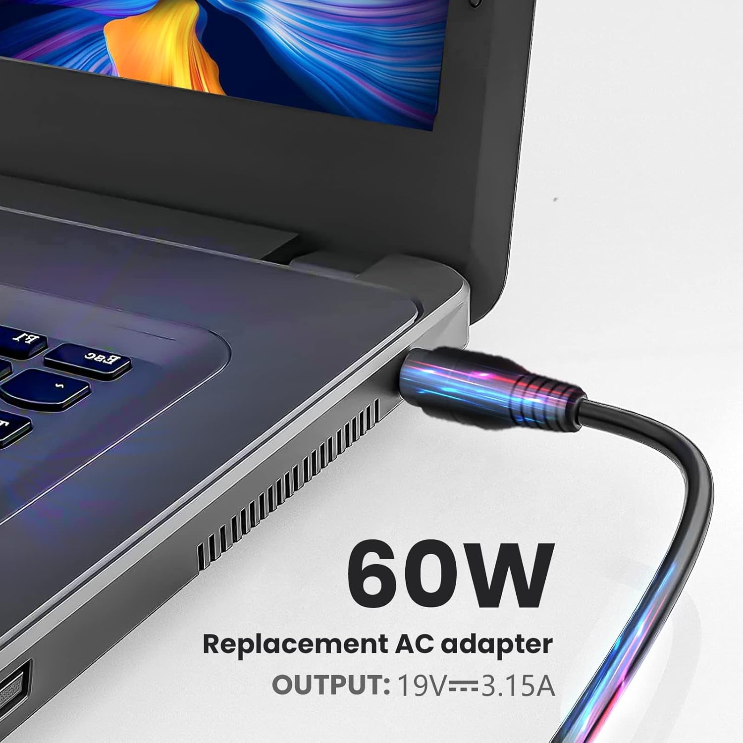 60 W Caricabatterie Portatile per Samsung Np200A5B AD-6019R Np300E5A Np305E5A Np365E5C RV515 RV520 R530 R540 0335A1960 CPA09-004A R580 R480 Q430 CPA09-004 NP270E4E NP270E5E