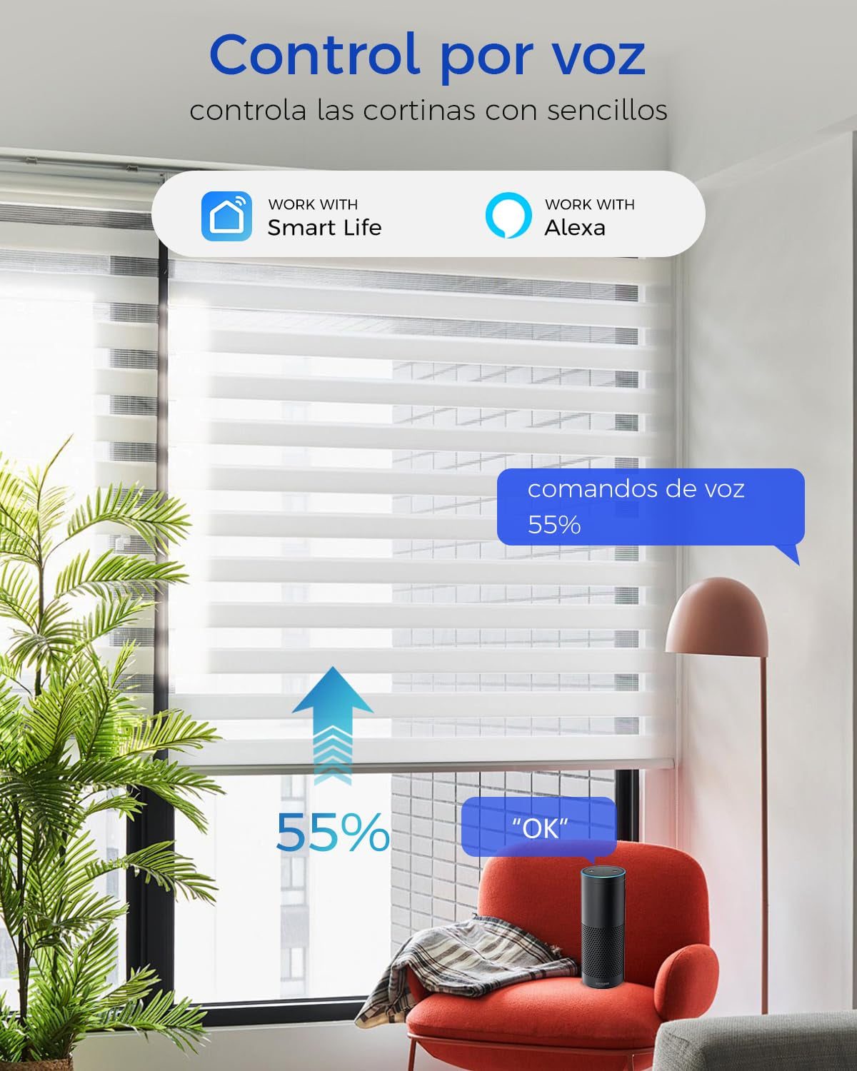 Interruttore Intelligente per Tapparelle, Wlan Con Funzione Percentuale, Richiede Conduttori Zero, Controllo Vocale, App Controllabile (1)