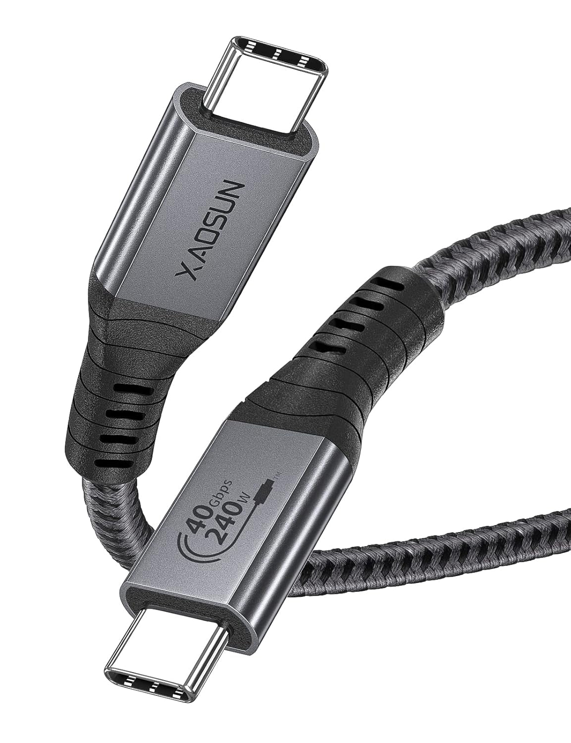 Cavo Thunderbolt 4 Da 240 W, Cavo USB4 40 Gbps Con Ricarica Da 240 W [Certificato USB-IF], 8K a 60 Hz E Doppia Uscita Video 4K a 60 Hz per Macbook Pro Air, Iphone 15 plus Pro Max, Ipad, Egpu,