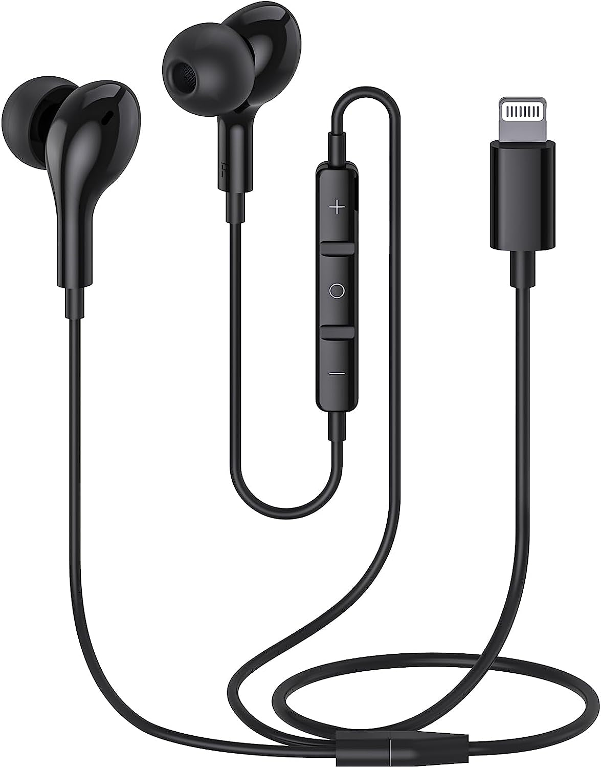 Auricolari per Iphone 14,Cuffie per Iphone 13,Mfi Certified Magnetico Hi-Fi Stereo In-Ear Auricolari Iphone, Cuffie Iphone Con Filo Con Microfono Compatibili per Iphone 14 13 13Pro 12 11 X Xr(Nero)