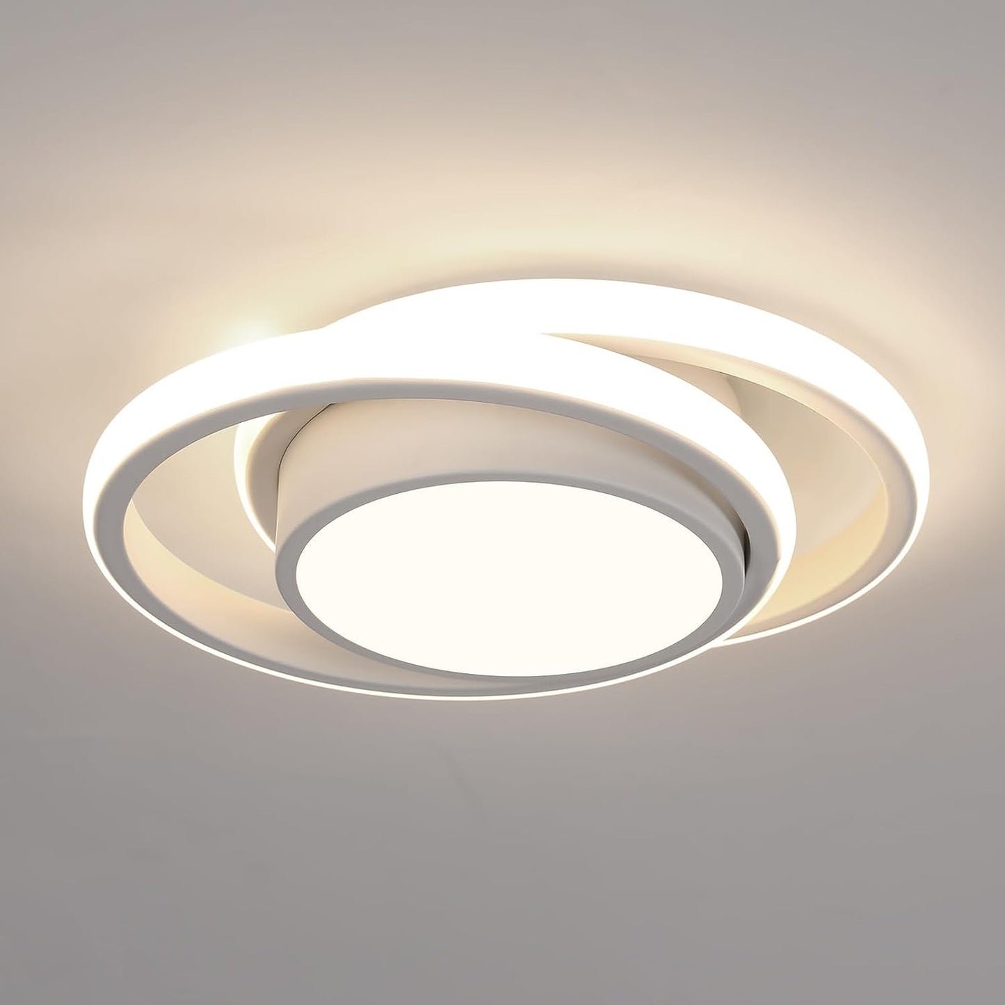 Plafoniere LED, Lampada Da Soffitto 32W 2350LM, Rond Plafoniere Moderno per Soggiorno Cucina Bagno Camera Da Letto Corridoio, Luce Naturale 4500K, Diametro 28Cm