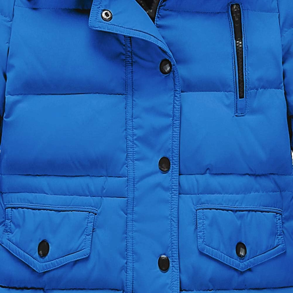 Bambini Ragazzi Inverno Piumino Imbottito Lungo Cappotto Con Pelliccia Cappuccio per 2-12 Anni
