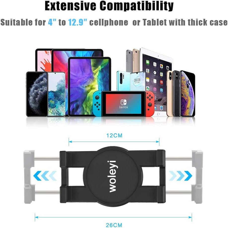 Supporto Tablet Auto Portabicchieri, Porta Tablet & Telefono Tazza Camion Con Braccio Regolabile, per Ipad PRO 12.9 10.5 9.7 Air Mini 5 4 3 2, Samsung Tab, Iphone 12 PRO Max E 4-13 Pollice