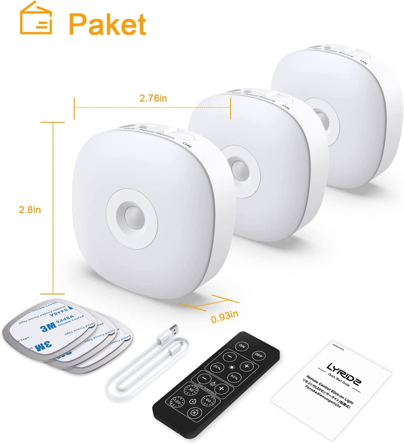 Luce Notturna Dimmerabile, Ricaricabile USB, 5 Luminosità Continua, Luce Calda E Luce Bianca Con Telecomando, Luce a LED per Camerette, Scale, Corridoio, Camera Da Letto, Cucina