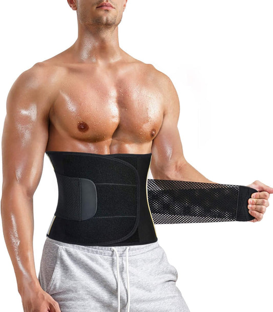 Fascia Addominale Dimagrante per Uomo Cintura Regolabile Lombare Sauna Di Neoprene Allenamento Waist Trimmer Belt Snellente per Dimagrire