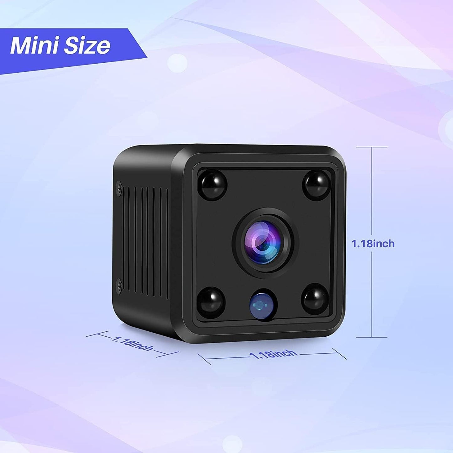 Mini Fotocamera, 1080P, Mini Telecamera Di Sorveglianza WLAN, per Interni, Mini Fotocamera, Trasmissione Live per Cellulare, App, per Micro Camera Interna, Con Batteria, Piccola Telecamera Di