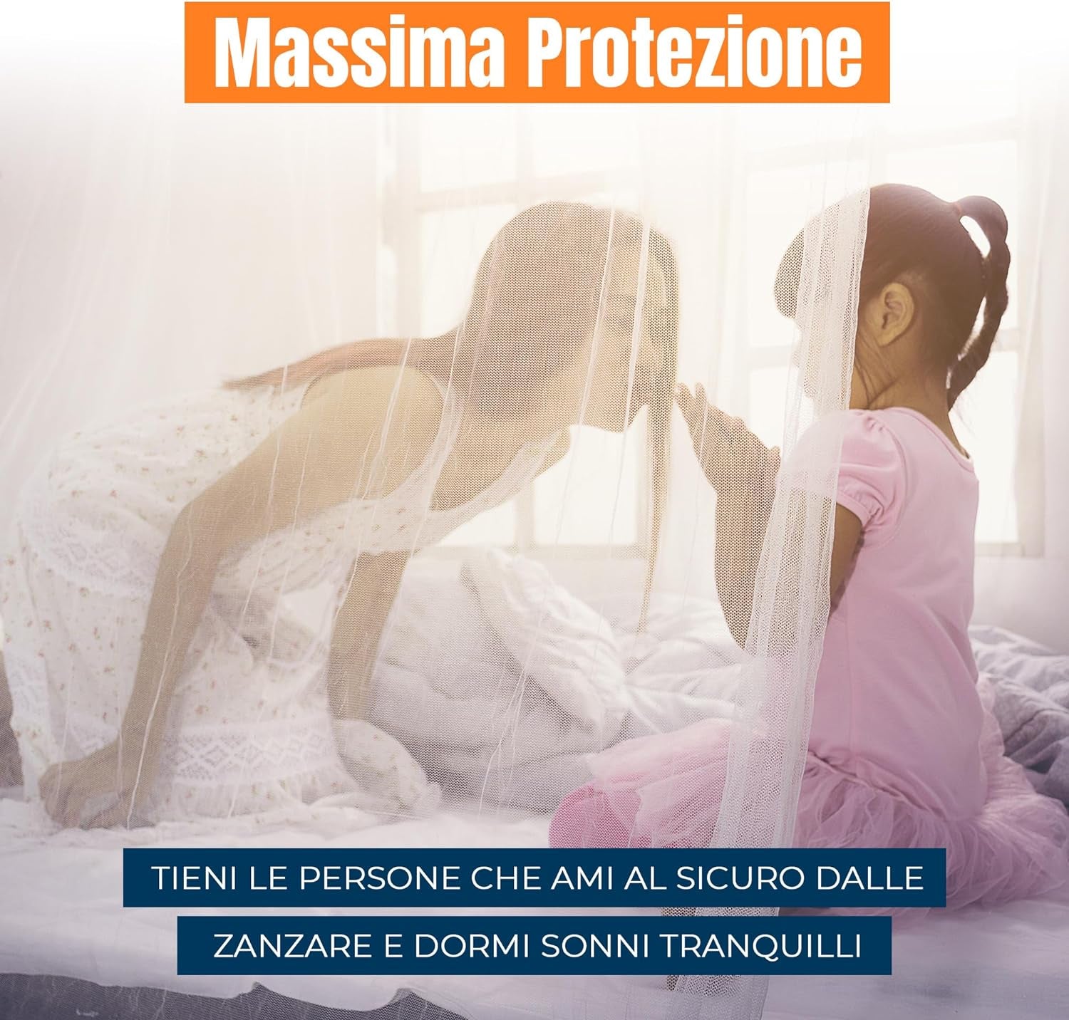 Zanzariera Letto Matrimoniale XL, Zanzariera Da Letto Matrimoniale a Baldacchino, Culle O Amache, Zanzariera per Letto Matrimoniale Con 2 Aperture, Contro Mosche, Vespe E Altri Insetti