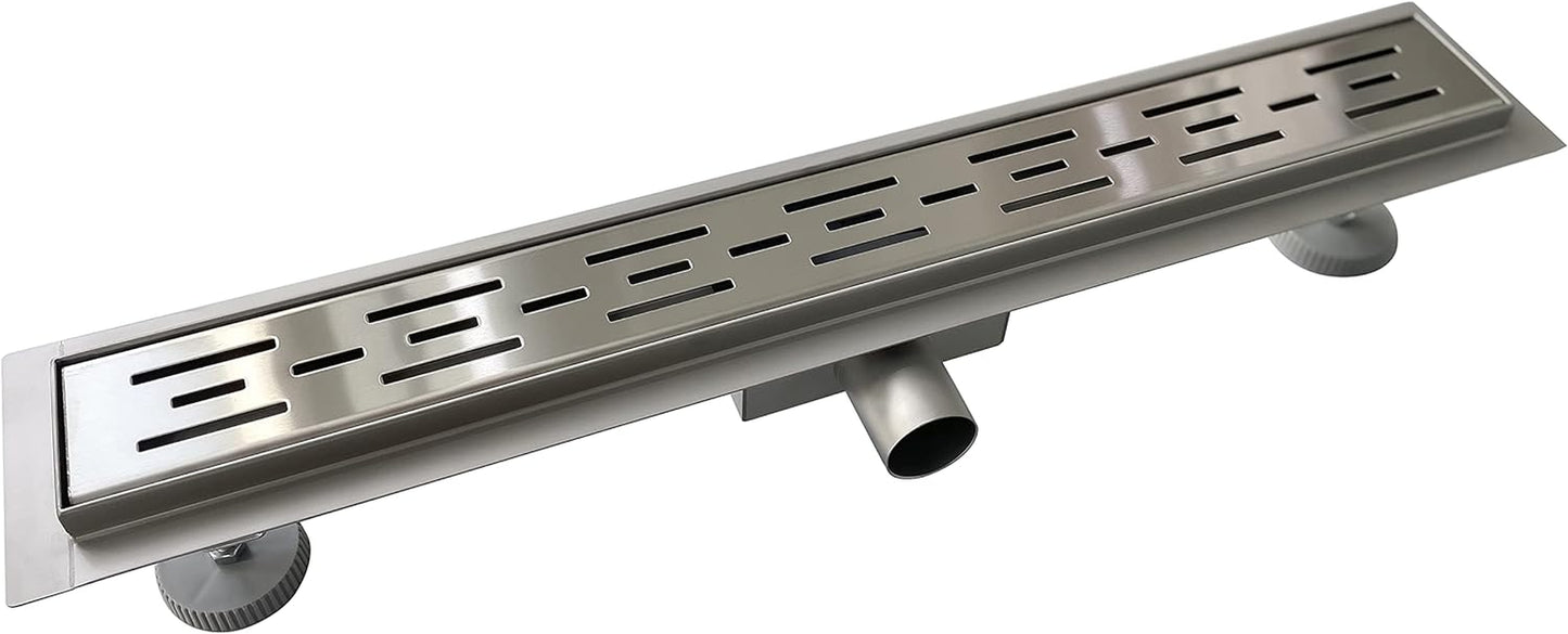 AICAIT Canaletta Scarico Doccia Canalina Scarico Doccia a Pavimento Typo Fessura in Acciaio Inossidabile per Box Doccia Bagno Piscina Drenaggio 70 Cm