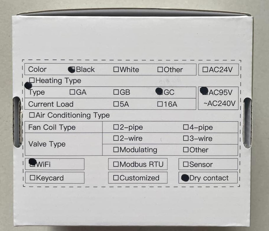 Termostato Wifi Regolatore Di Temperatura Ambiente Programmabile per Caldaia a Gas Temperatura Umidità Tuya/Smart Life APP Controllo Wireless Alexa/Google Home