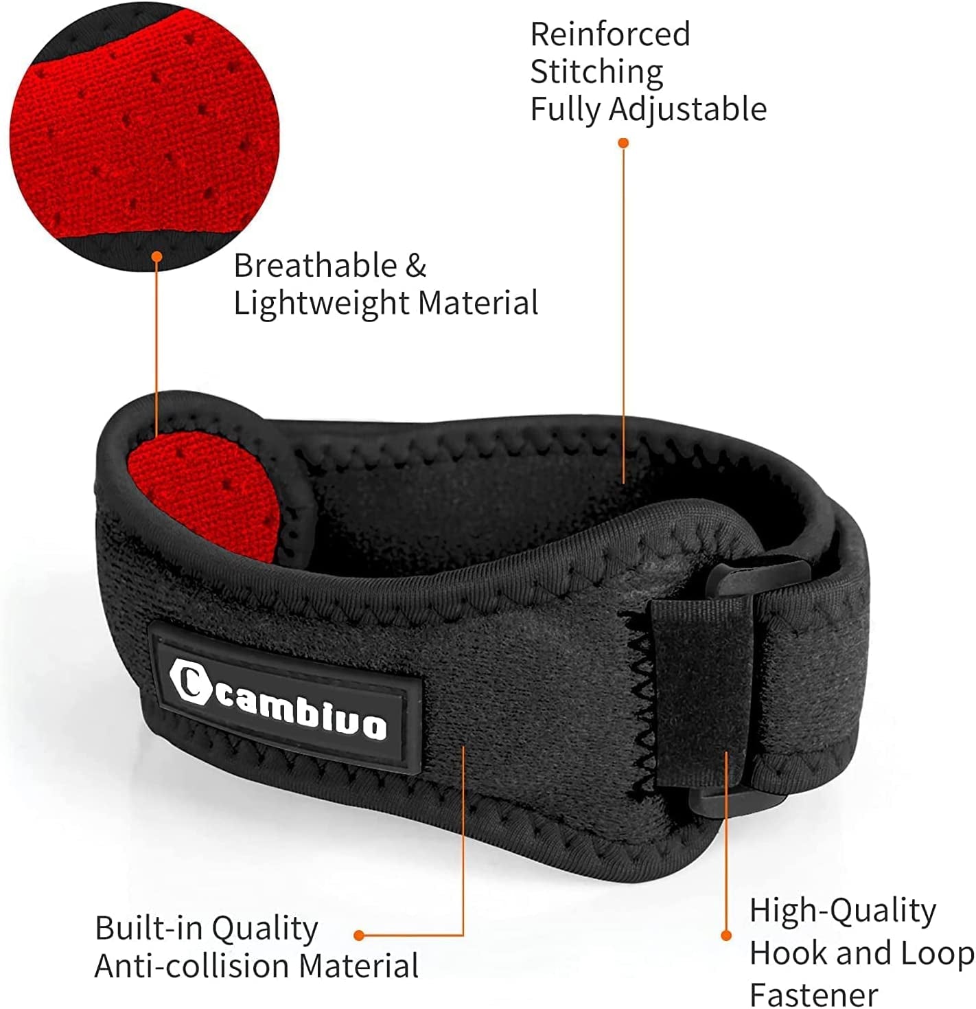 Tutore Ginocchio X2, Ginocchiera Ortopedica, Ginocchiera Rotulea per Tutore I Problemi Al Ginocchio E Tendine Fascia per Escursionismo, Calcio, Basket, Baseball, Corsa, Tennis, Pallavolo