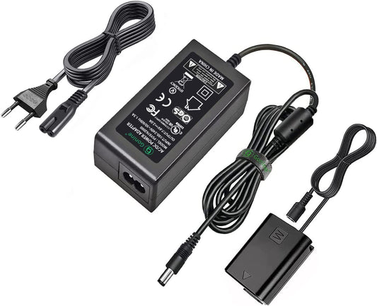 AC-PW20 Adattatore Di Alimentazione CA NP-FW50 Kit Batteria Fittizia per Sony Alpha ZV-E10 A7 A7R A7S A7II A7RII A7SII A6500 A6400 A6300 A6100 A6000 A5100 A5000 RX10 II III IV NEX-3 NEX-5 NEX-7
