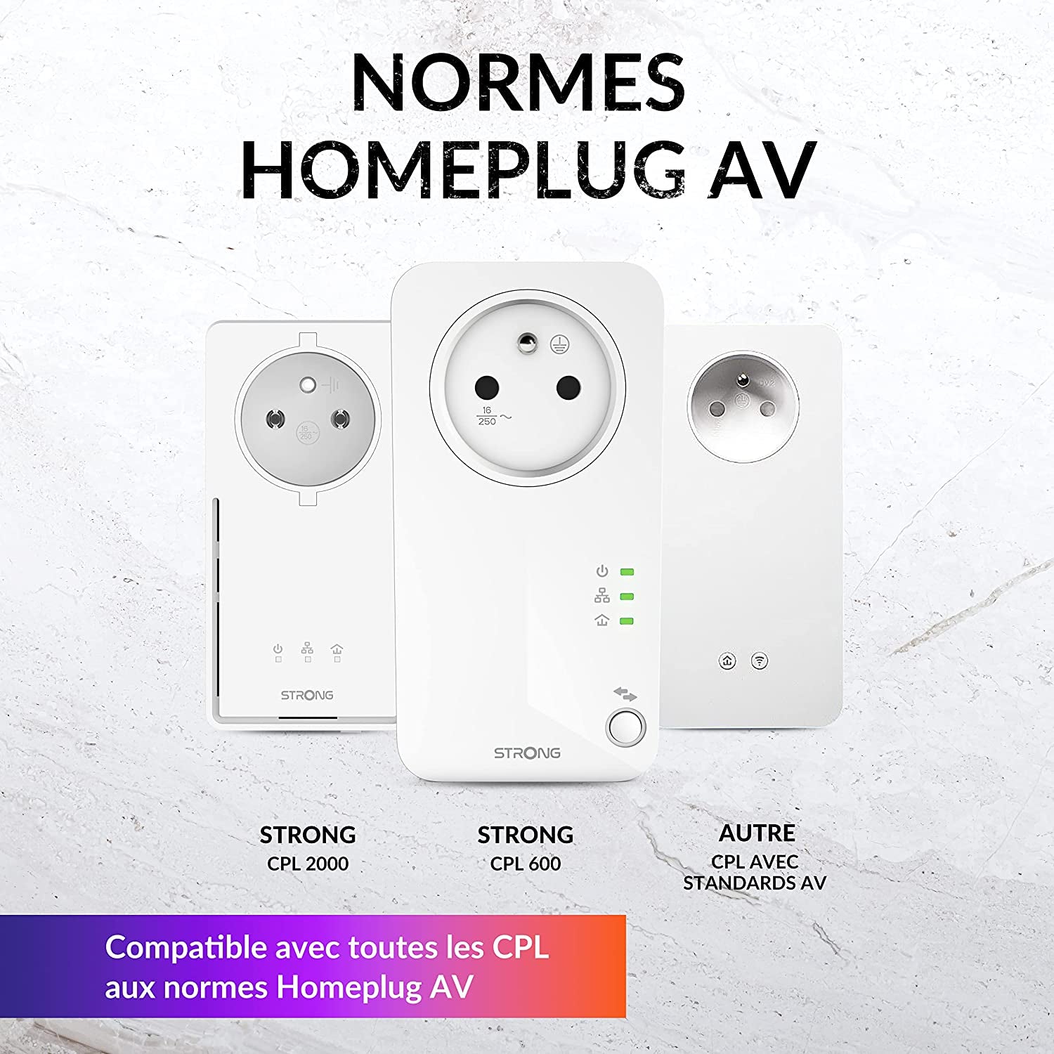 Confezione Da 2 Prese CPL Da 600 Mbps, Presa Filtrata E Porta Ethernet, Compatibile Con Box Internet, Ideale per Multitv, Nessuna Configurazione, Pronta All'Uso (2 CPL600 Mbt/Porta RJ45)