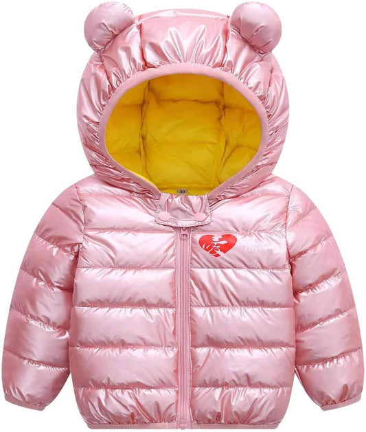 Bambino Giacche Cappotto Con Cappuccio Inverno Ragazzi Ragazze Piumino Leggero Giubbotti