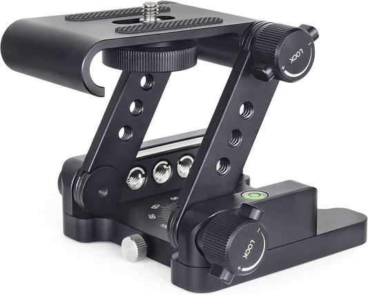FZ-9 Testa Del Treppiede Con Inclinazione Z Flex Aggiornata Testa Pieghevole Panoramica Flessibile in Lega Di Alluminio CNC per Canon Nikon Sony DSLR Camera Camcorder Smartphone Slider Rail