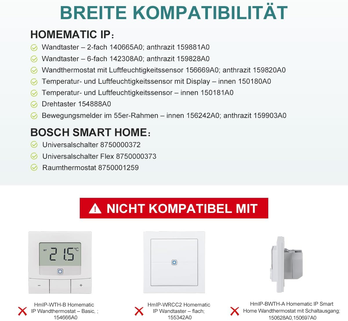 Supporto Da Tavolo Compatibile Con Homematic IP Smart Home Termostato Da Parete Con Sensore Di Umidità, Pulsante Da Parete 2 Scomparti, 6 Posizioni, Termostato Bosch, Ecc. (Senza Termostato)