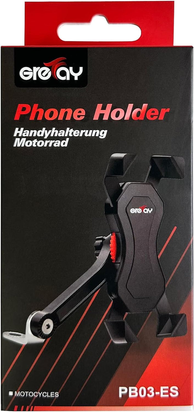 Motociclo Supporto per Smartphone per Telefono Moto Supporti Specchietto Retrovisore Con 360° Rotazione per Smartphone Da 3.5-6.5 Pollici