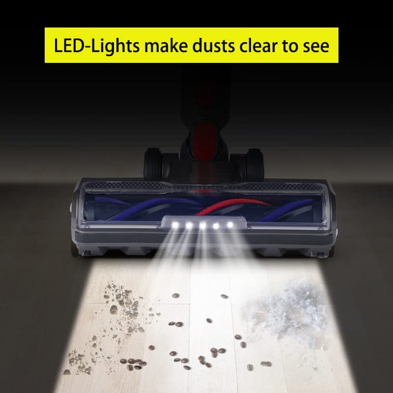 Spazzola Compatibile Con Dyson V7 V8 V10 V11 V15 Accessorio per Aspirapolvere Bocchetta per Pavimenti Con 5 Luci Anteriori Larghe 26 Cm