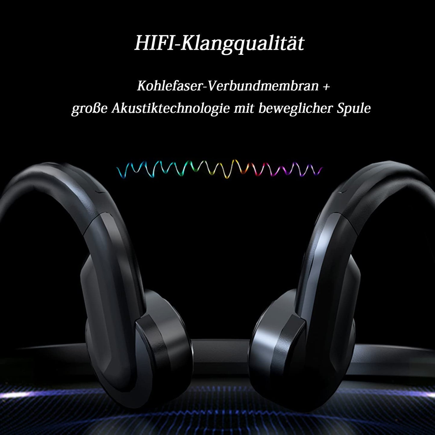 Cuffie a Conduzione Ossea Con Cavo Cuffie Sportive Con Microfono Cablato Cuffie IPX5 Impermeabile Musica Leggera per Corsa, Allenamento, Escursionismo, Guida, Ciclismo (G5-USB-C)