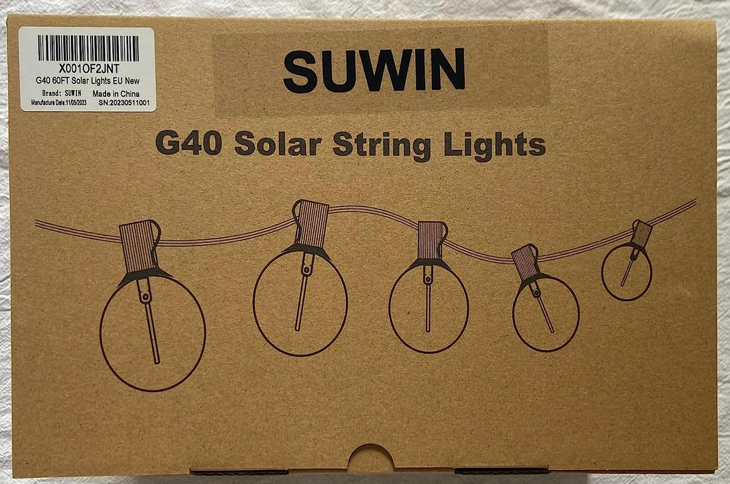 Catena Luminosa Esterno Solare, 18M Luci Stringa Da Esterno Con 30+2 Lampadine LED G40 Bianco Caldo 4 Modalità, Impermeabile IP65 Luci Natale Solare Esterno per Patio, Jardin, Balcon, Fête