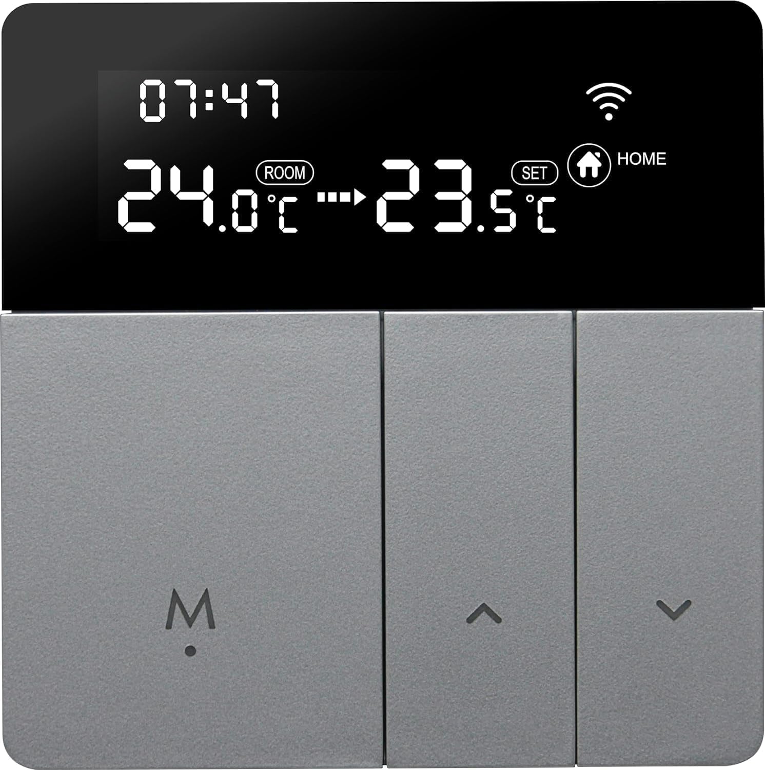 Beok Tuya Termostati Intelligenti Termostato Di Riscaldamento Termostato Ambiente Termostato Wifi Termostato Intelligente Da Parete per Riscaldamento Dell'Acqua Compatibile Alexa, Google 3A TGP53WIFI