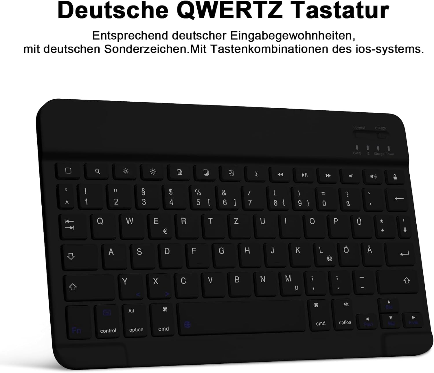 Custodia per Tastiera per Samsung Galaxy Tab S9 2023, QWERTZ, Tastiera Rimovibile Con Custodia Protettiva per Galaxy Tab S9 11" 2023 (SM-X710/SM-X716B/SM-X718U), Colore: Nero
