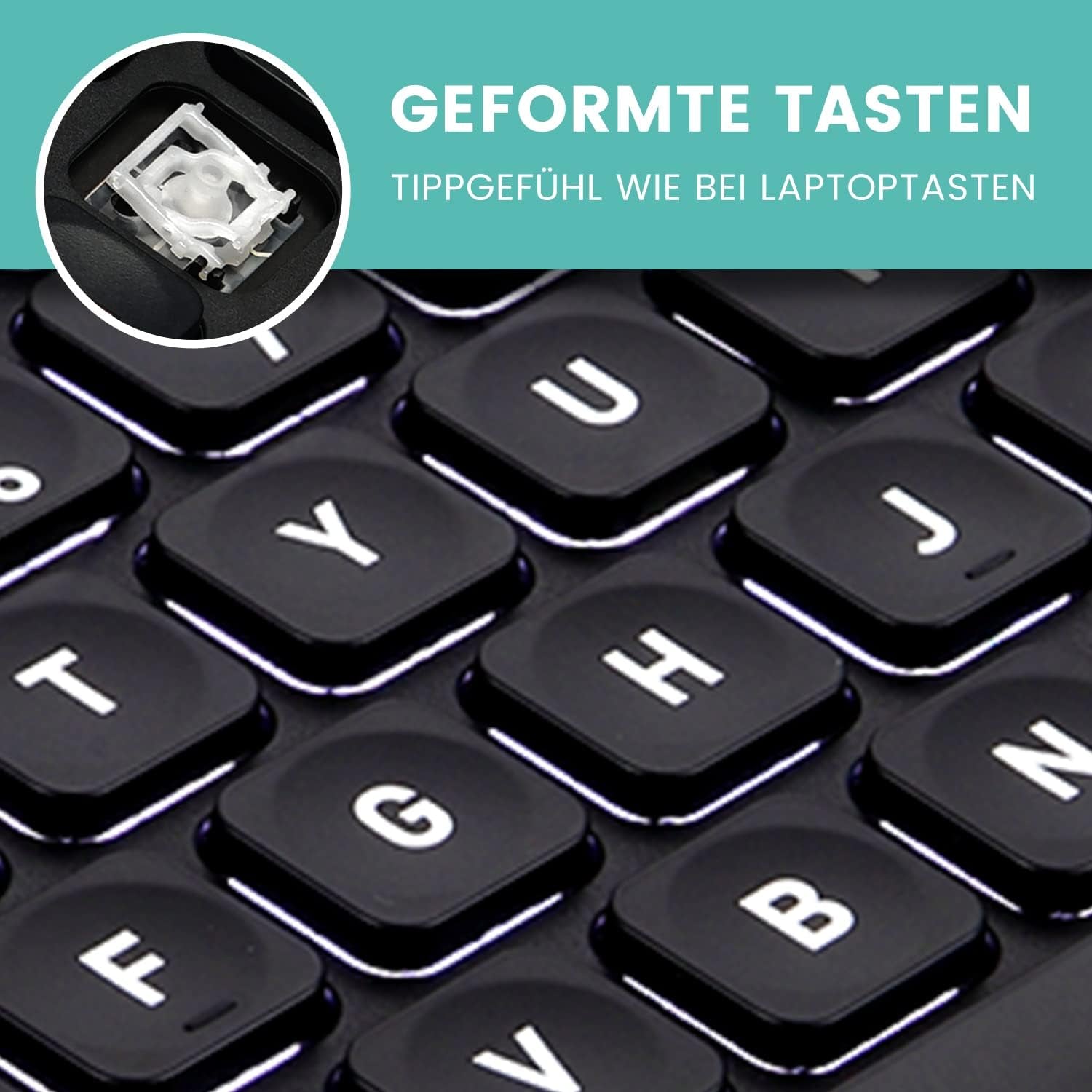 PERIBOARD-332B DE Mini-Tastatur USB Kabelgebunden Hintergrundbeleuchtung - Tastiera