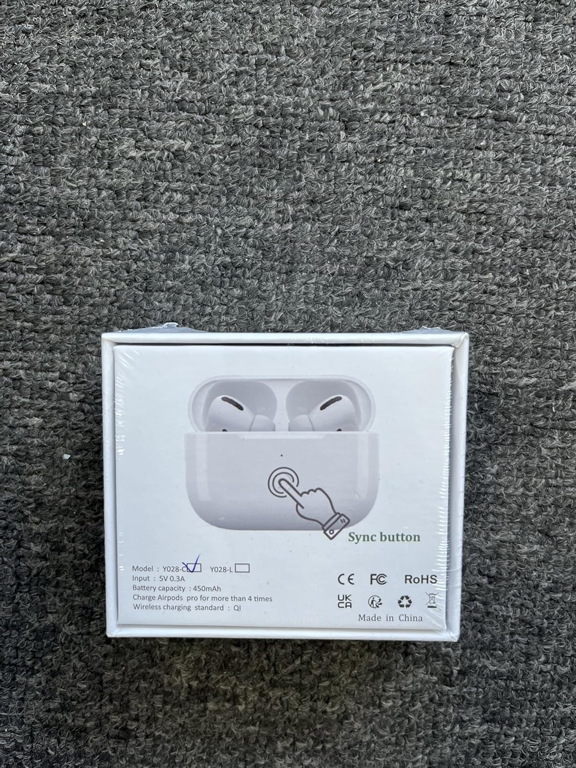 USB-C Custodia Di Ricarica per Air Pod Pro 1 & Pro 2 Generazione, Type-C Wireless Charging Case Con Accoppiamento Bluetooth Pulsante Di Sincronizzazione Ricarica Cablata E Wireless (White-(Usb-C))