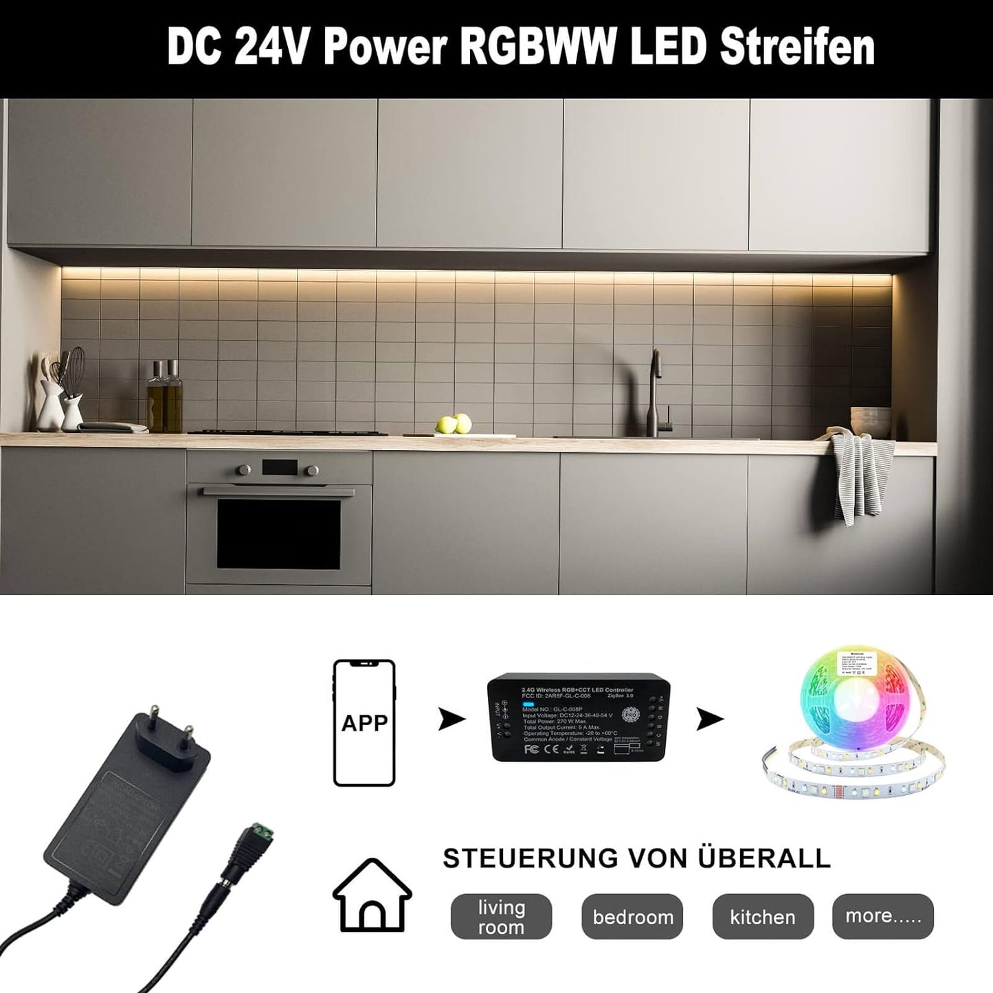 Adattatore Di Alimentazione Da 24V, 3A, DC24 Volt, 3000 Ma, 72W, Convertitore Da AC a DC, Trasformatore Da 100 a 240V, Spina UE per Strisce LED Da 24V, Driver LED