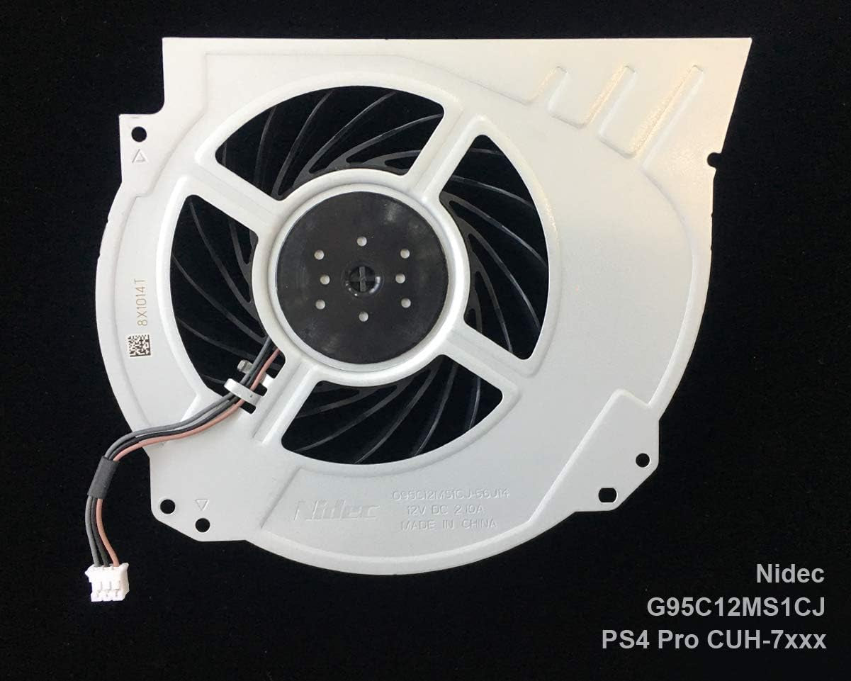 Ventola Di Raffreddamento Interna Sostitutiva per PS4 PRO Cuh-7Xxx – Parte Di Ricambio Della CPU Cooling Fan, Pasta Termica, TR8 PH0 Set Di Cacciaviti Tool per Playstation 4 PRO