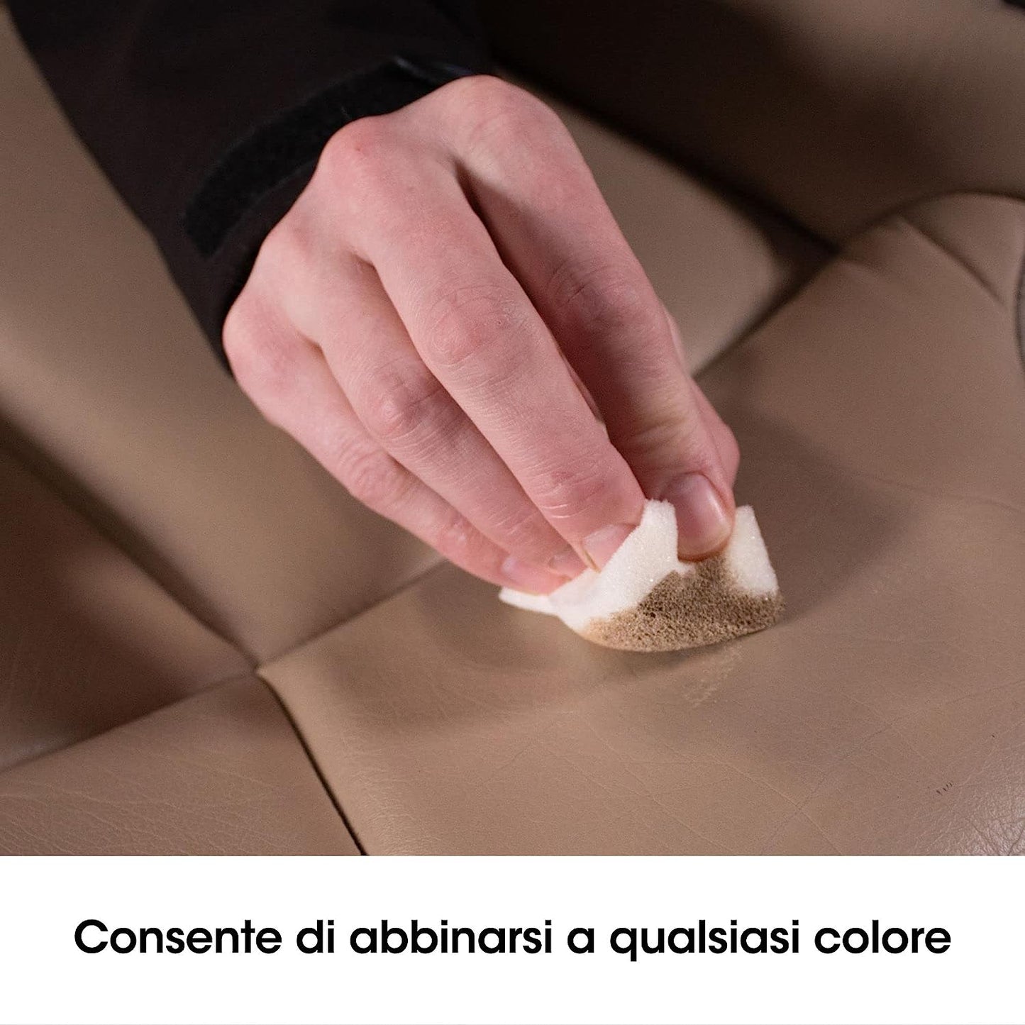 Kit Completo Di Riparazione Della Pelle per Divani, Sedili Auto - Adatto a Tutte Le Tonalità Di Pelle - Rattoppa, Riempie E Ritocca Graffi, Strappi E Altre Aree Danneggiate (Crema)