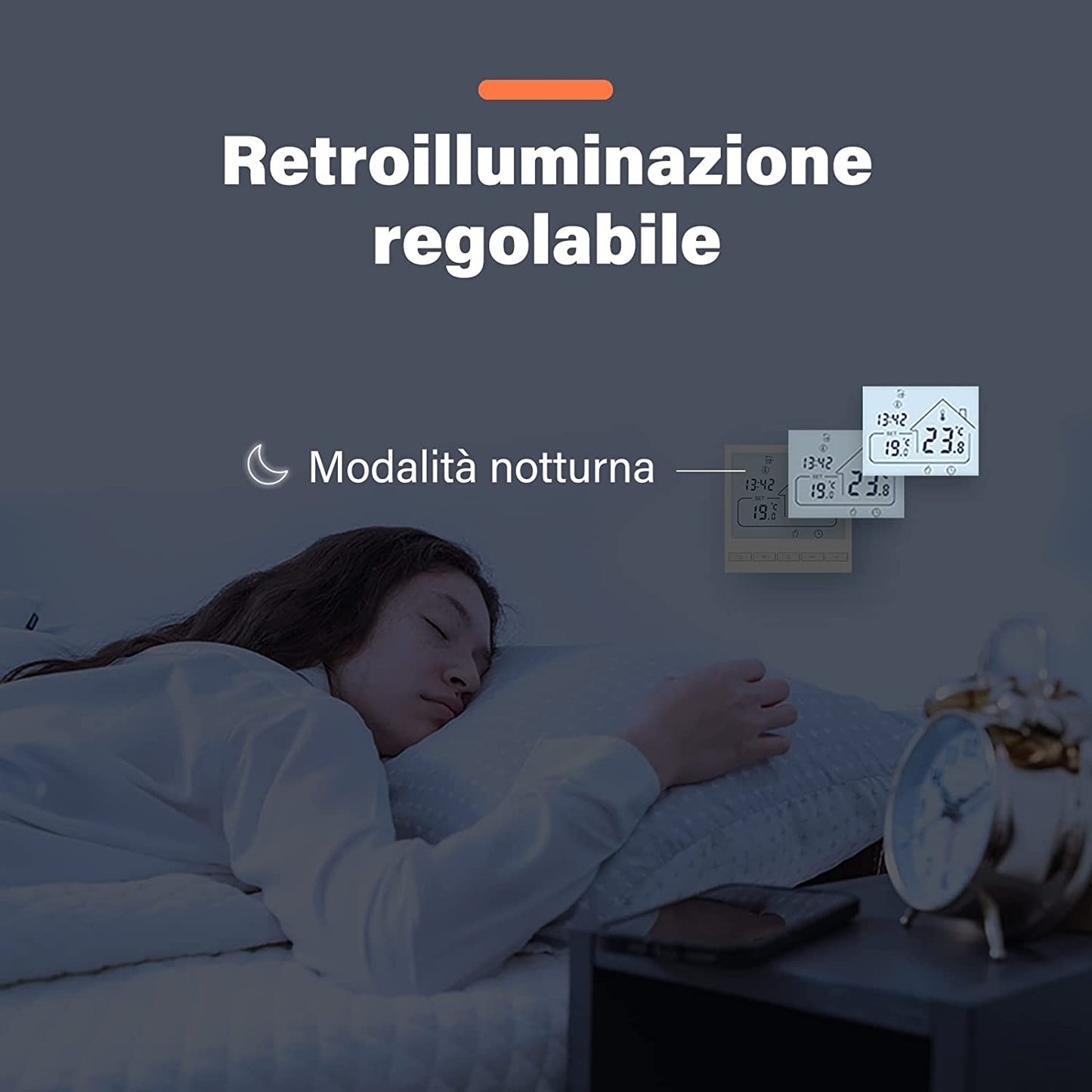 Termostato per Caldaia Wifi Programmabile Intelligente,Termostato Da Incasso Wireless per Pavimenti Riscaldati a Gas/Acqua,Compatibile Con Alexa E Google.3A TOL47WIF