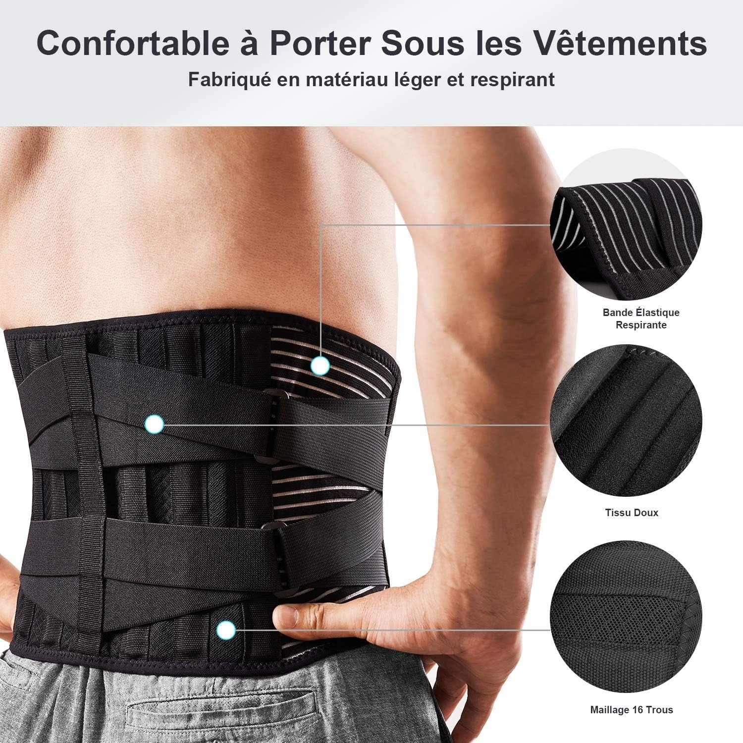 Cintura Lombare Cintura Di Sostegno Lombare Mantenere Bene Lombare 4 Molle Supporto Cinghia Doppia Regolabile per Uomo E Donna