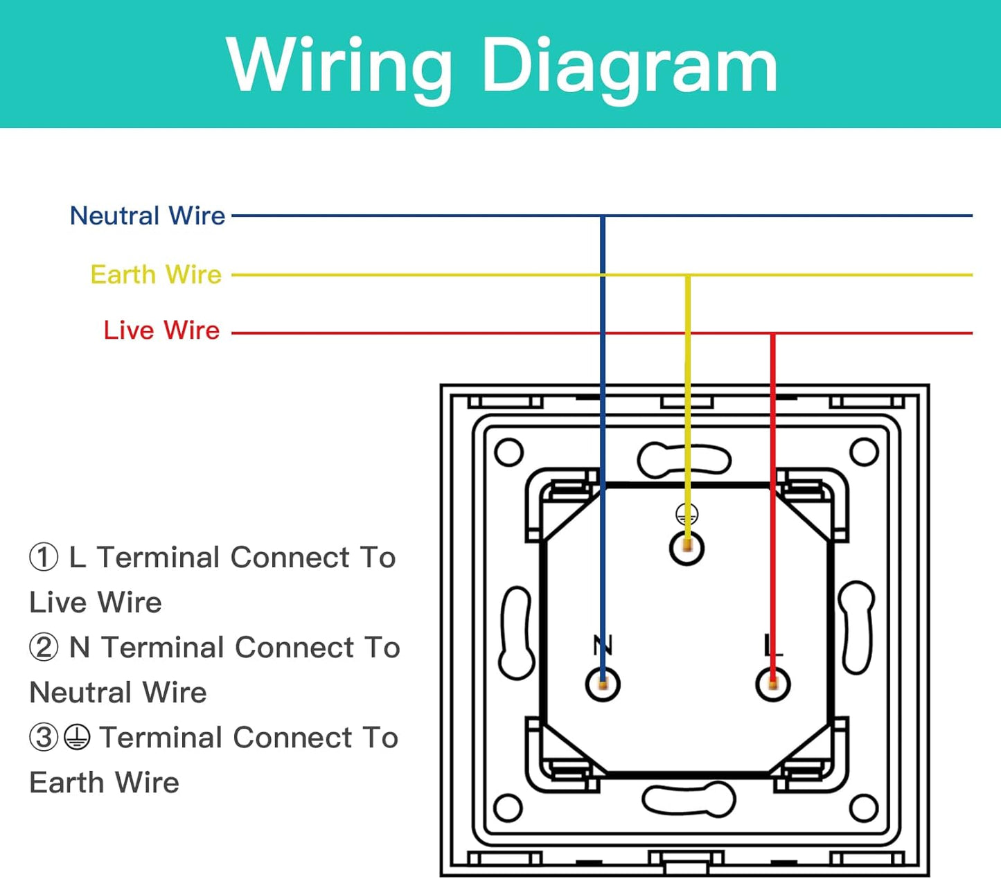 WILD - Interruttore Luminoso Con Presa WIFI Compatibile Con Alexa E Google Home 1/2/3 Velocità 1 Way Interruttore Touch E Presa Smart Eu, Bianco