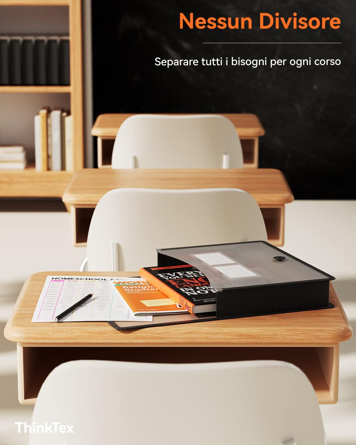 A4 Cartella Di Plastica, Organizer Senza Divisori Con Espansione Di 6 Cm, Etichette E Trasparenze, Chiusura Con Bottone a Pressione, 3 Pz.