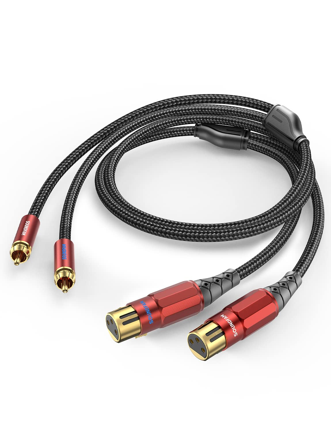Cavo Femmina XLR a RCA 2 M, Premium 2 XLR Femmina a 3 RCA Maschio Cavo Di Collegamento