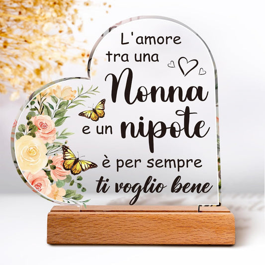 Regalo per Nonna - Regalo Nonna Compleanno, Regalo Nonni, Nonna Idee Regalo, Pannello Decorativo Acrilico Regalo Nonna, Festa Della Mamma Idee Regalo Nonnina, Nonna.