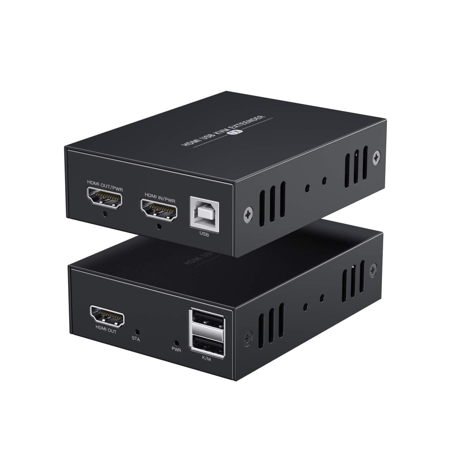 HDMI KVM USB Extender 147Ft /45M Trasmissione Su Single Cat5E / 6/7 Full HD 1080P Supporto Loop Out Funzione EDID 3D